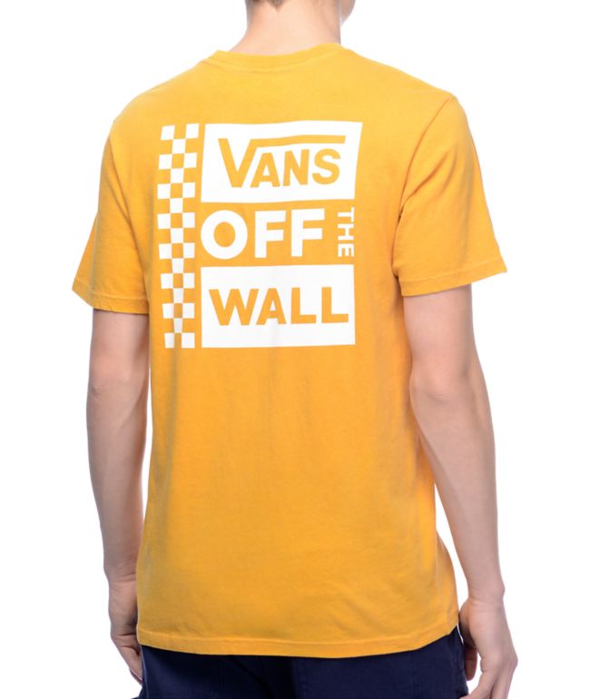 vans t shirt mens gold